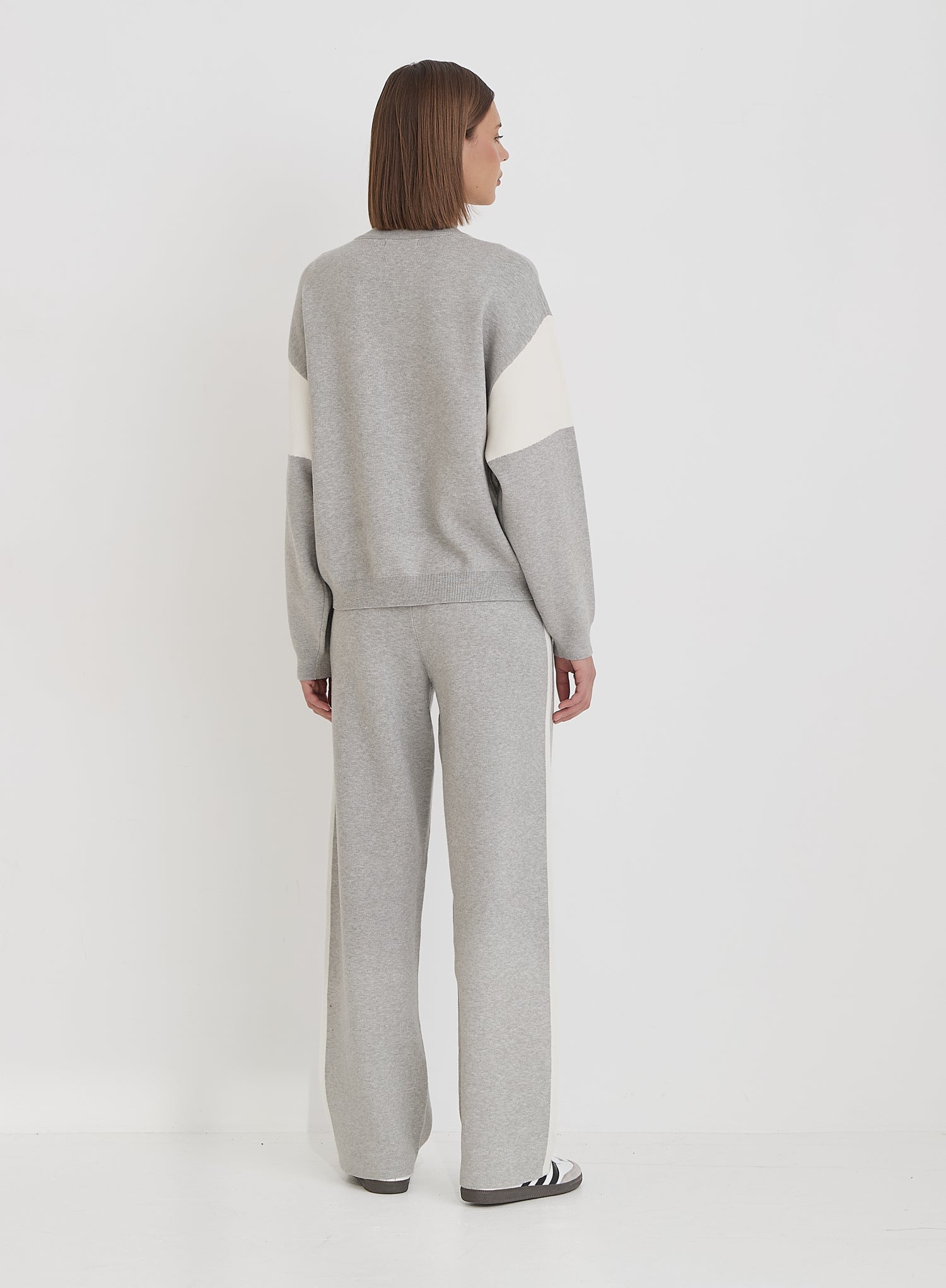 Grey Branded Knitted Jumper